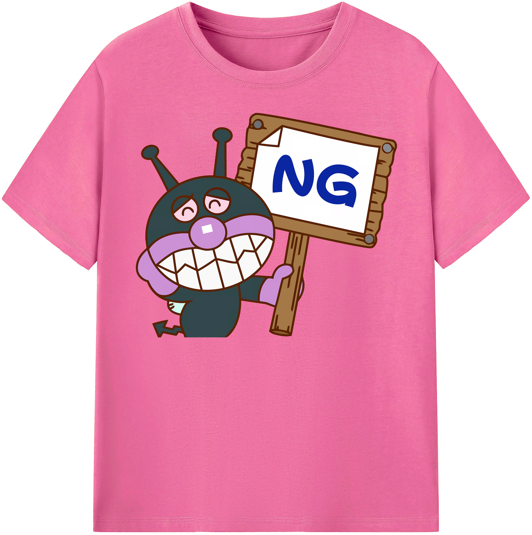 （画像用） アンパンマン Anpanman レディースカジュアルプリントTシャツ（綿100％）